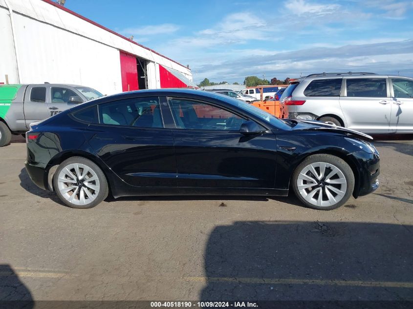 2022 Tesla Model 3 Long Range Dual Motor All-Wheel Drive VIN: 5YJ3E1EB9NF138952 Lot: 40518190