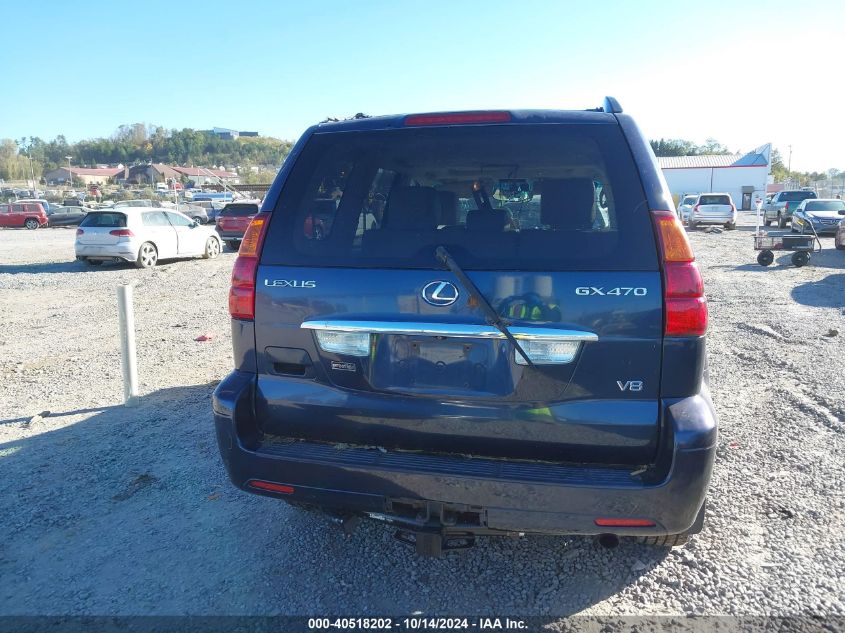 2005 Lexus Gx 470 VIN: JTJBT20X950091055 Lot: 40518202