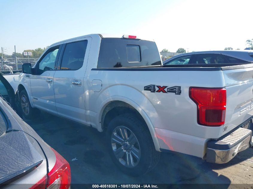 2019 Ford F-150 Lariat VIN: 1FTFW1E13KFA03412 Lot: 40518301