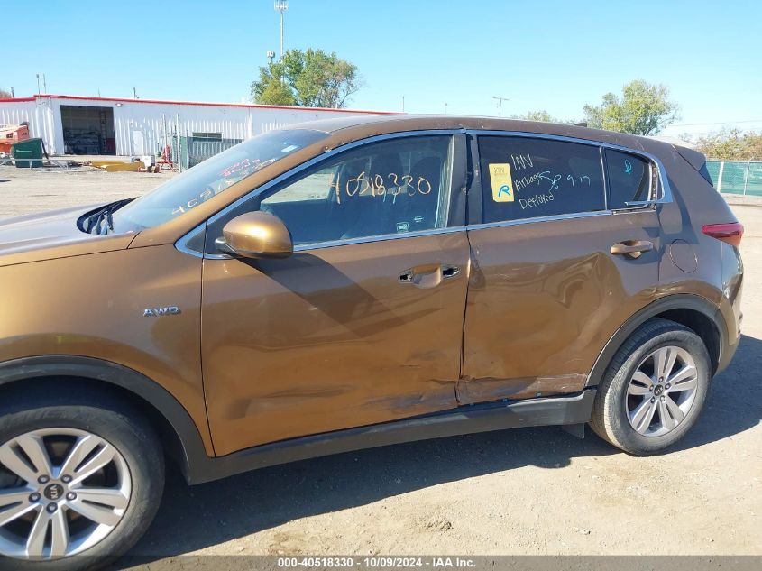 2017 Kia Sportage Lx VIN: KNDPMCAC0H7041244 Lot: 40518330