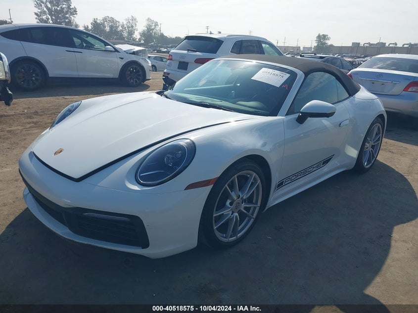 2021 PORSCHE 911 3.0L H-6 DI, DOHC, V(VIN: WP0CA2A95MS239590