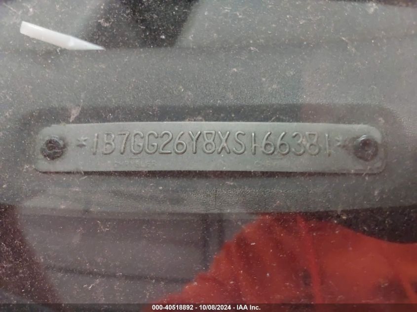 1B7GG26Y8XS166381 1999 Dodge Dakota