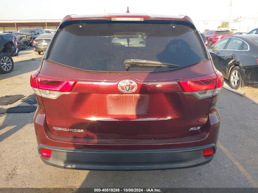 2019 Toyota Highlander Se/Xle VIN: 5TDKZRFH4KS303721 Lot: 40519288