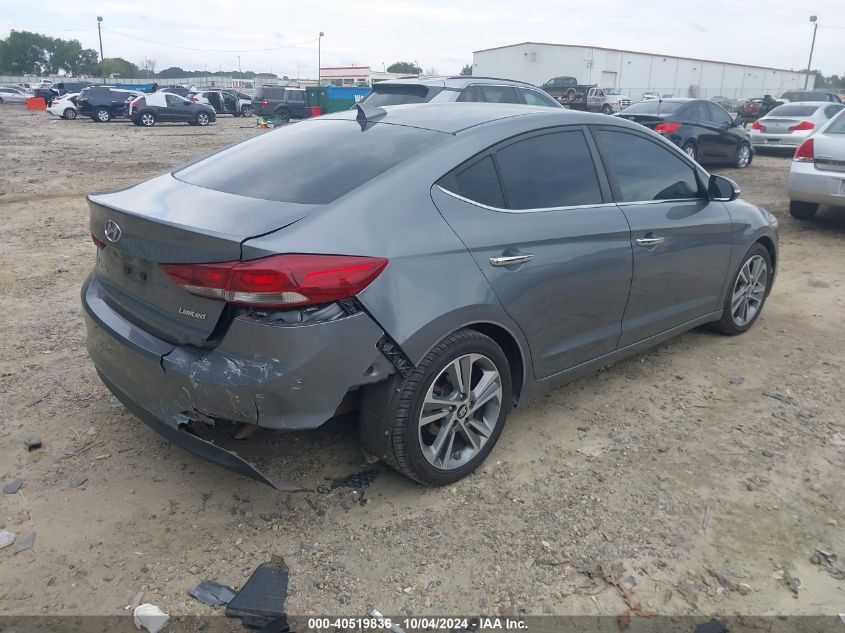 2017 Hyundai Elantra Limited VIN: KMHD84LF4HU102032 Lot: 40519836