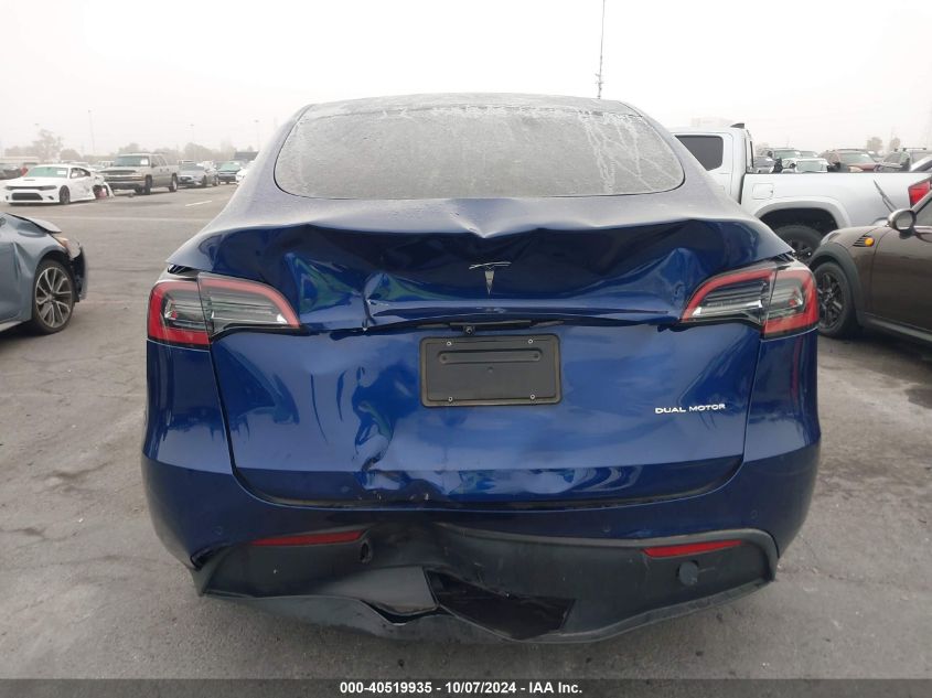 2022 Tesla Model Y Long Range Dual Motor All-Wheel Drive VIN: 7SAYGDEE5NF459045 Lot: 40519935