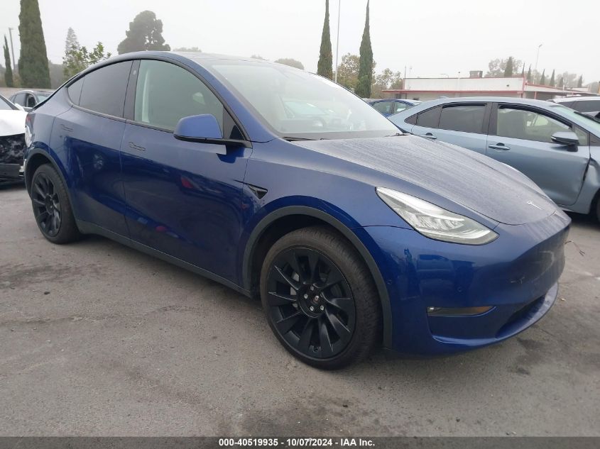 2022 TESLA MODEL Y LONG RANGE DUAL MOTOR ALL-WHEEL DRIVE - 7SAYGDEE5NF459045