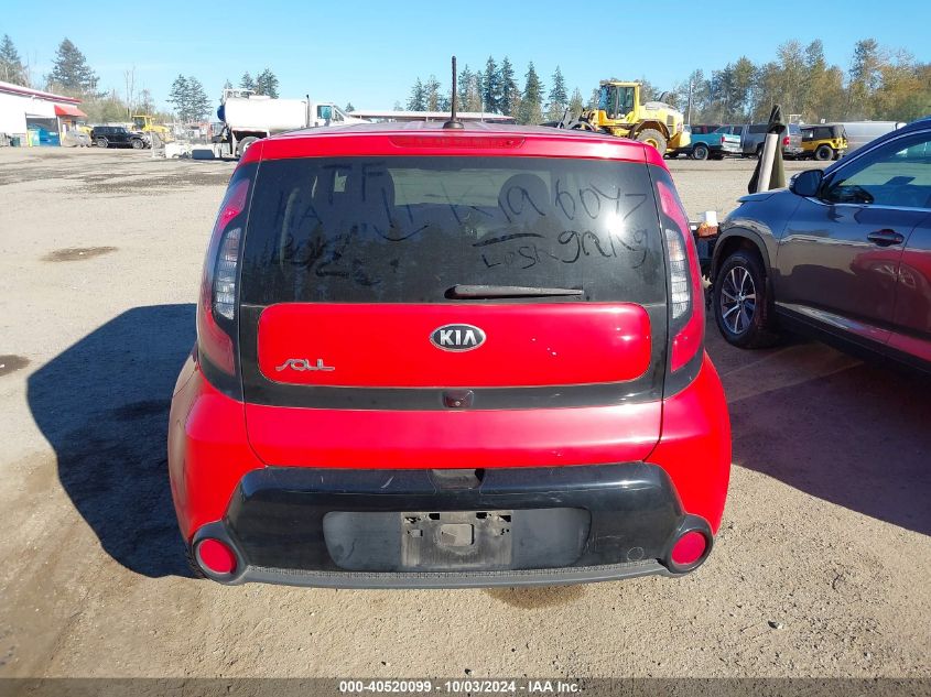 2016 Kia Soul + VIN: KNDJP3A56G7835839 Lot: 40520099