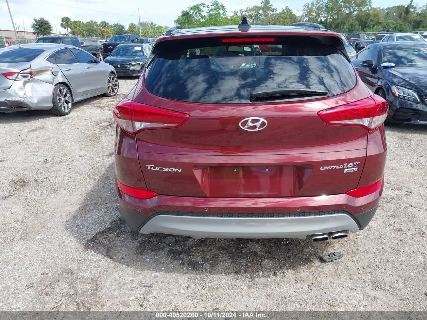 2017 Hyundai Tucson Limited/Sport And Eco/Se VIN: KM8J3CA22HU359363 Lot: 40520260