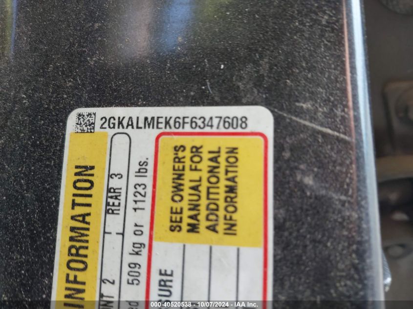 2GKALMEK6F6347608 2015 GMC Terrain Sle