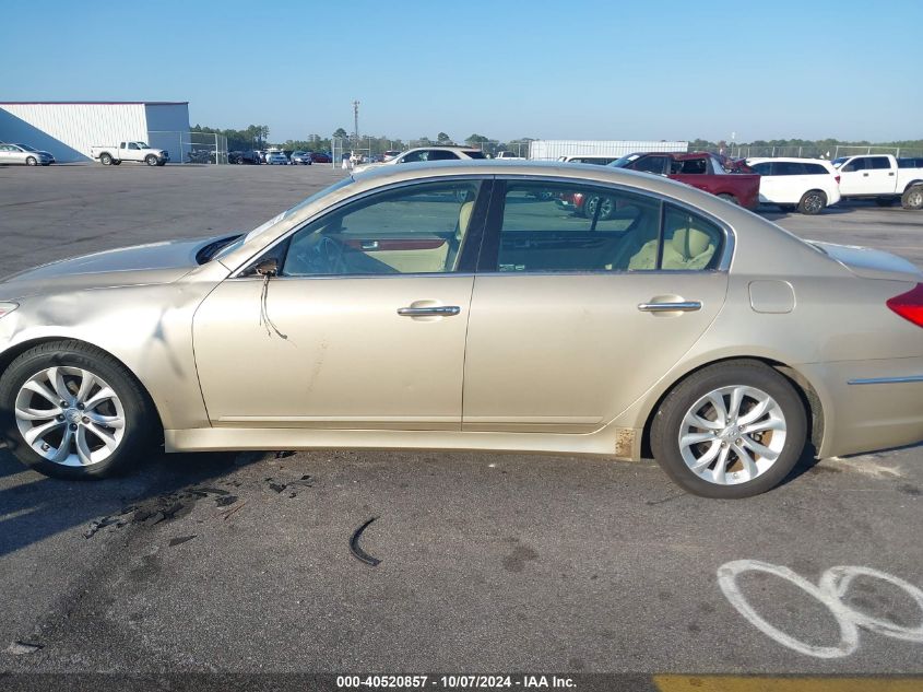 2012 Hyundai Genesis 3.8 VIN: KMHGC4DD6CU205504 Lot: 40520857