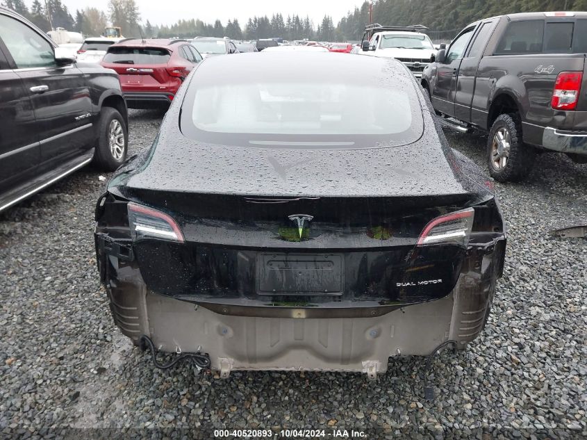 2022 Tesla Model 3 Long Range Dual Motor All-Wheel Drive VIN: 5YJ3E1EB1NF204197 Lot: 40520893