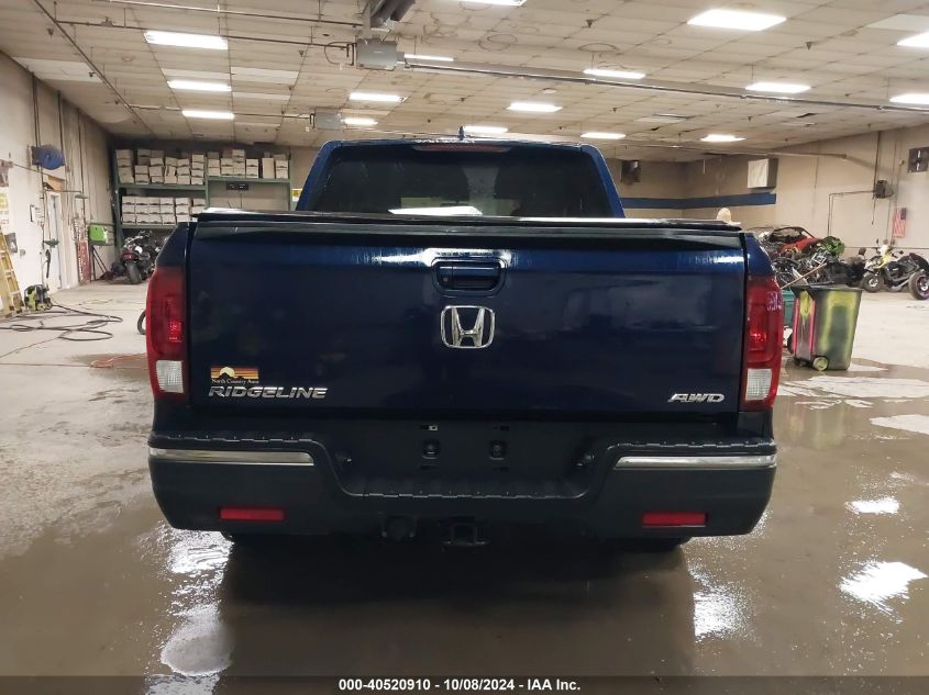 2017 Honda Ridgeline Rtl VIN: 5FPYK3F55HB021058 Lot: 40520910