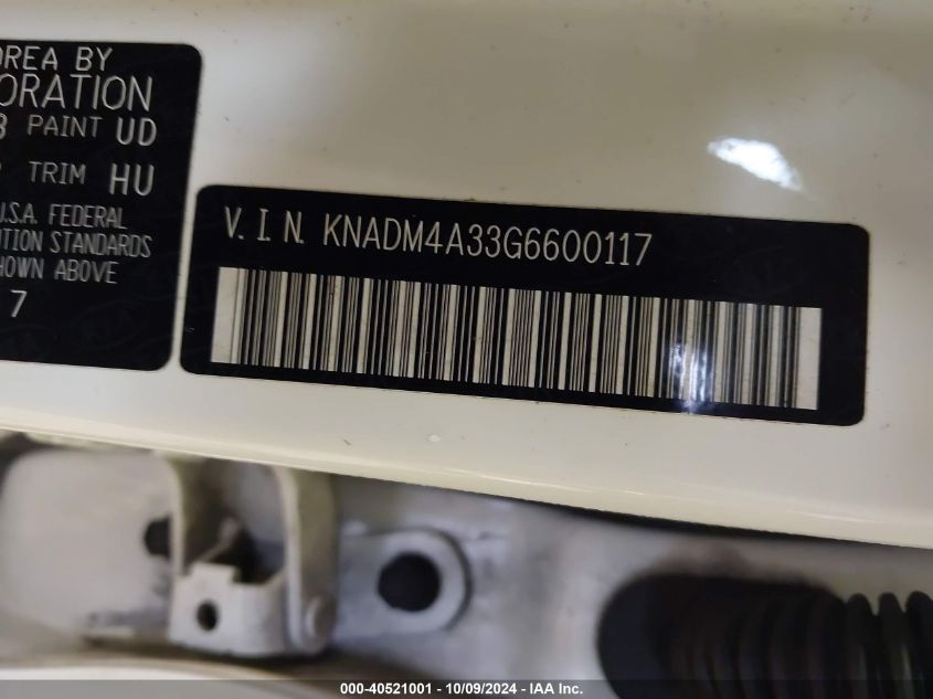 KNADM4A33G6600117 2016 Kia Rio Lx