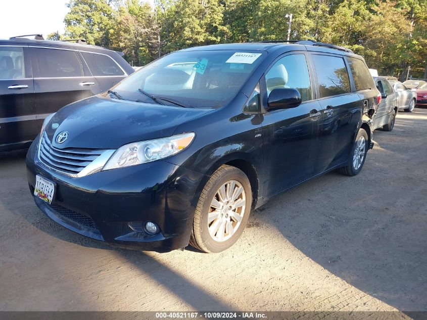 VIN 5TDDZ3DC1HS182412 2017 Toyota Sienna, Xle/Limited no.2