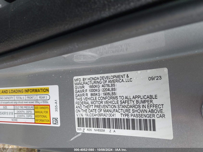 2024 ACURA INTEGRA A-SPEC 19UDE4H39RA013041