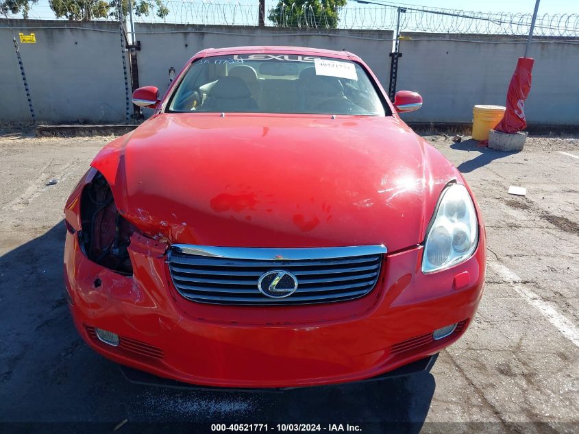 2004 Lexus Sc 430 VIN: JTHFN48Y940058920 Lot: 40521771