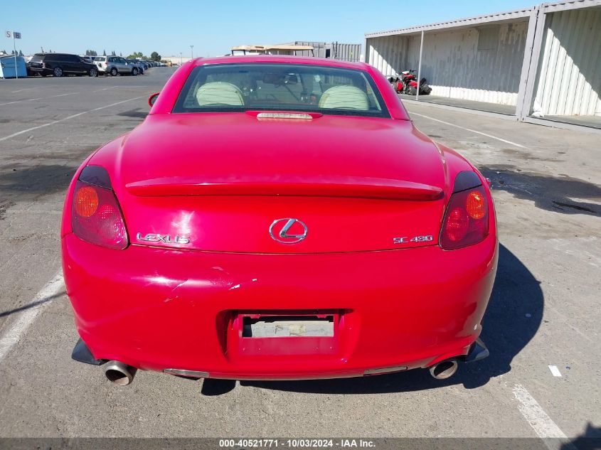 2004 Lexus Sc 430 VIN: JTHFN48Y940058920 Lot: 40521771