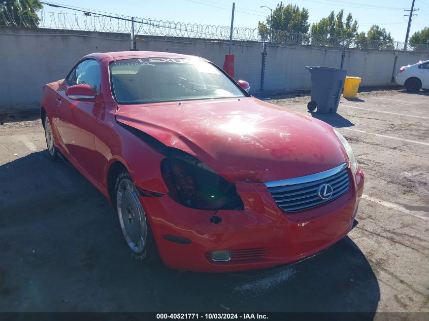 2004 Lexus Sc 430 VIN: JTHFN48Y940058920 Lot: 40521771