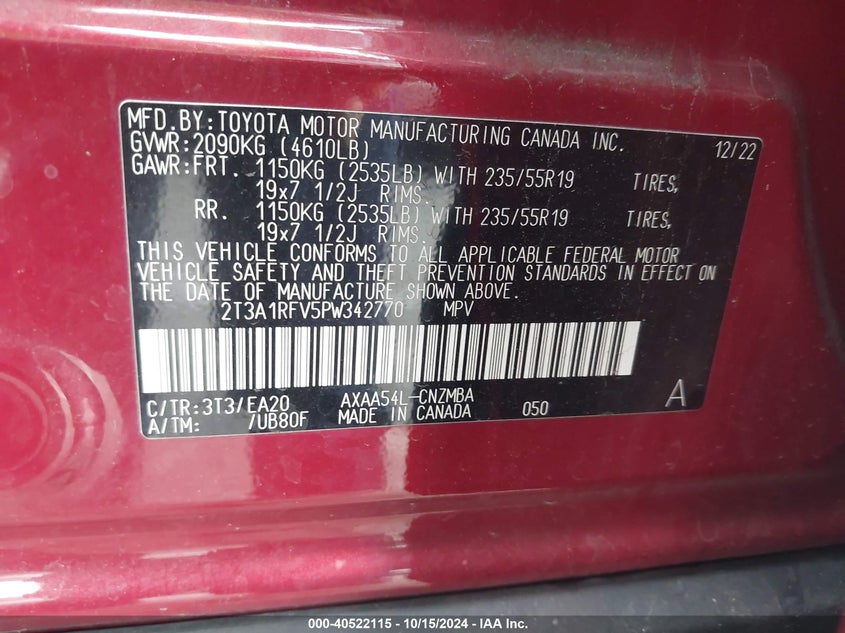 2023 TOYOTA RAV4 XLE PREMIUM - 2T3A1RFV5PW342770