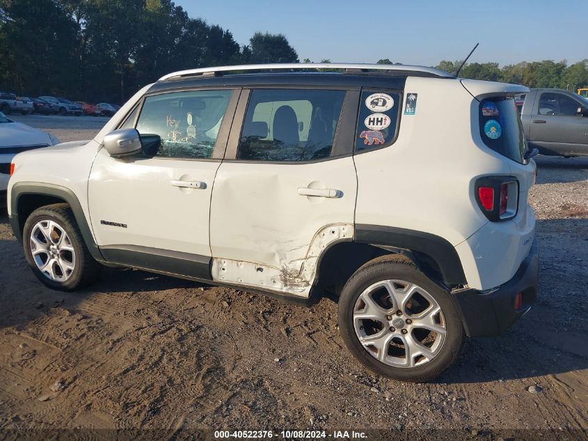 2017 Jeep Renegade Limited 4X4 VIN: ZACCJBDB3HPE93874 Lot: 40522376