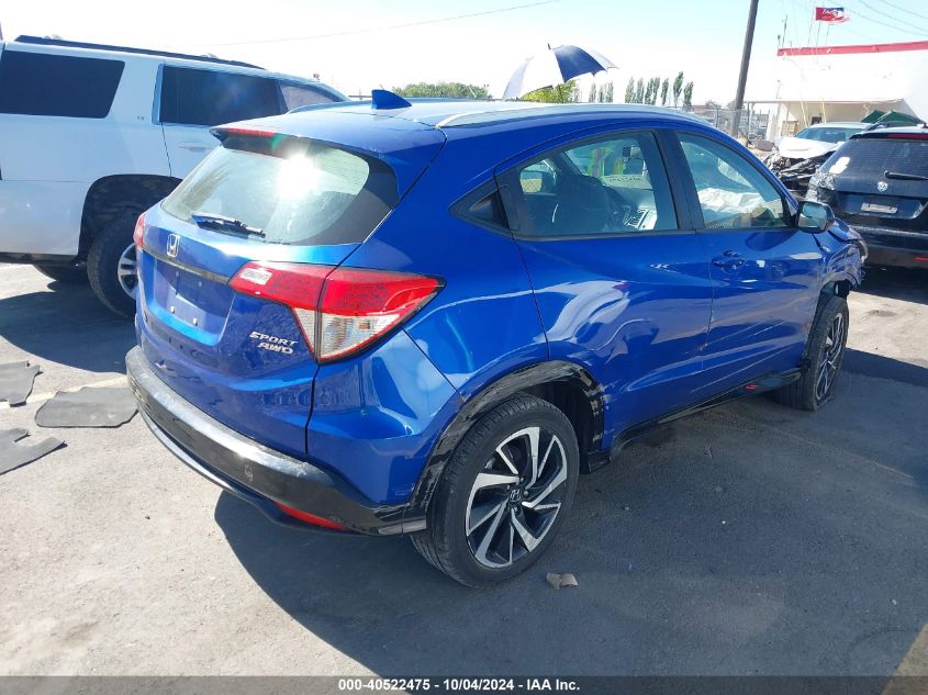 VIN 3CZRU6H1XKG720281 2019 Honda HR-V, Sport no.4