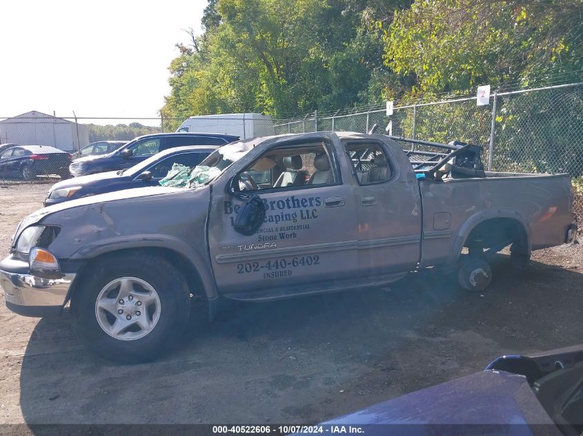 2001 Toyota Tundra Access Cab Limited VIN: 5TBRT38181S156419 Lot: 40522606