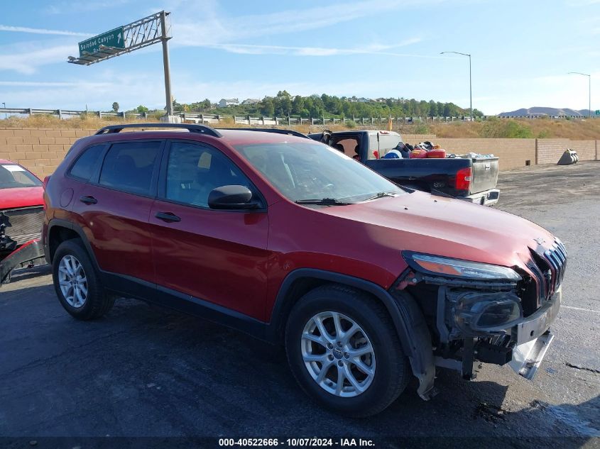 2016 Jeep Cherokee Sport VIN: 1C4PJLAB2GW190856 Lot: 40522666