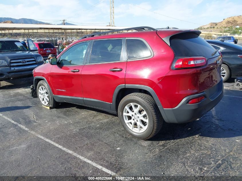 2016 Jeep Cherokee Sport VIN: 1C4PJLAB2GW190856 Lot: 40522666