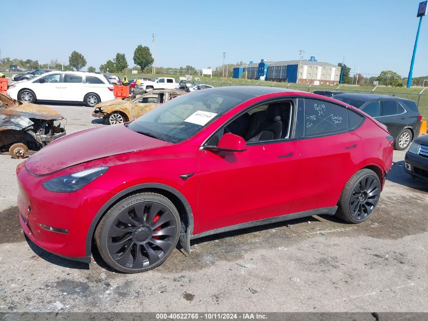 2023 Tesla Model Y Awd/Performance Dual Motor All-Wheel Drive VIN: 7SAYGDEF2PF972183 Lot: 40522765