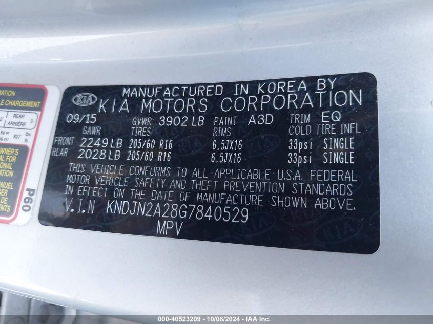 KNDJN2A28G7840529 2016 Kia Soul