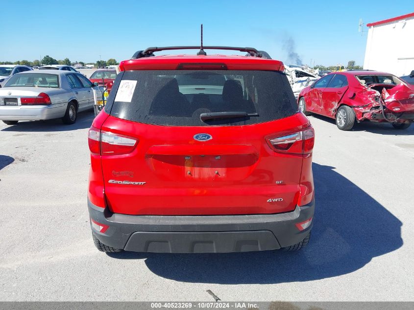 2019 Ford Ecosport Se VIN: MAJ6S3GLXKC282645 Lot: 40523269