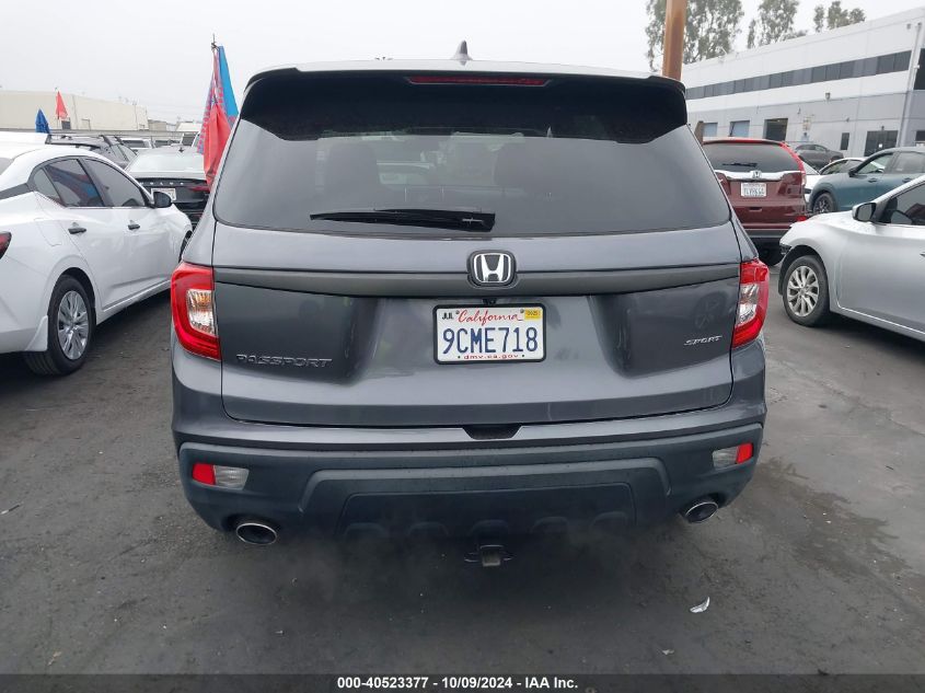 2019 Honda Passport Sport VIN: 5FNYF7H20KB007681 Lot: 40523377