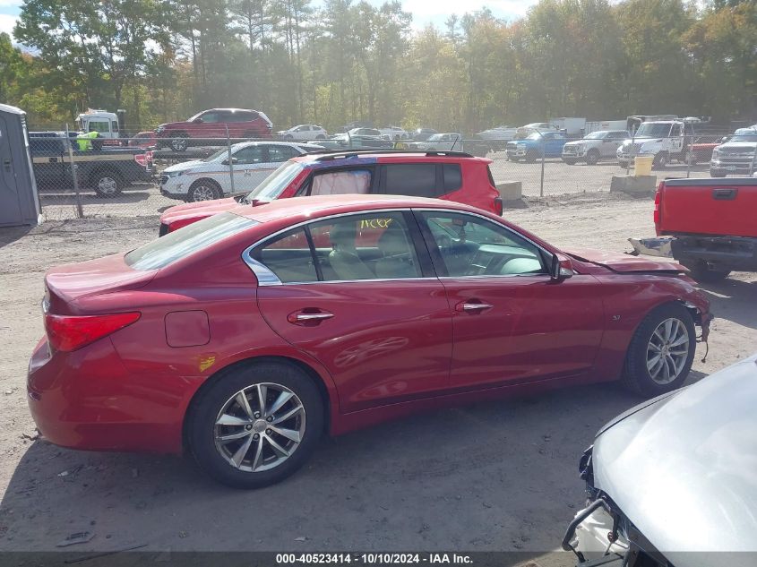 2014 Infiniti Q50 Premium VIN: JN1BV7ARXEM705617 Lot: 40523414