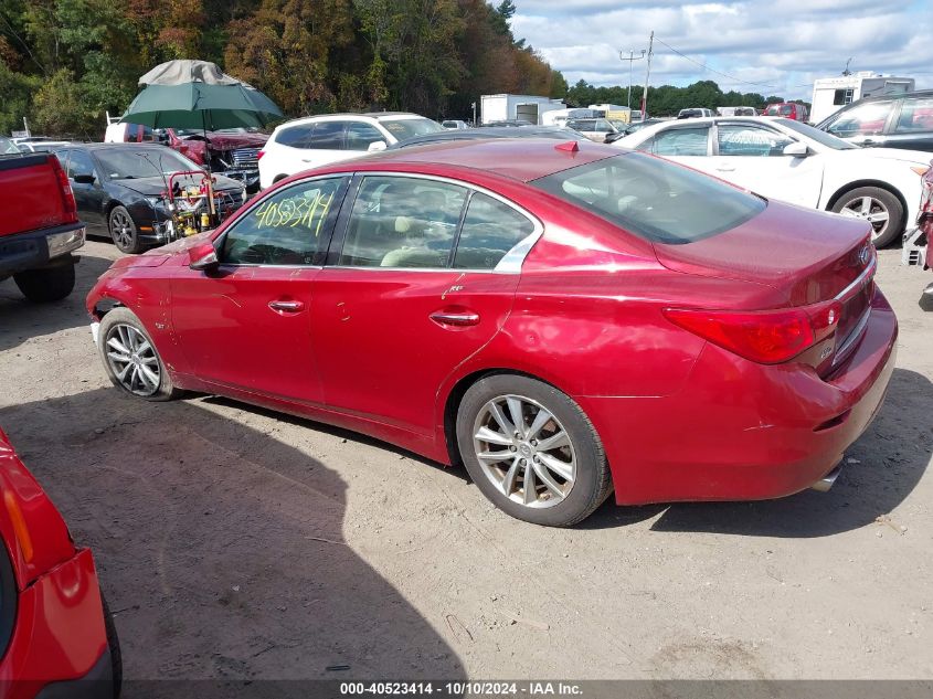 2014 Infiniti Q50 Premium VIN: JN1BV7ARXEM705617 Lot: 40523414