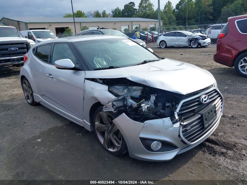 2013 HYUNDAI VELOSTER TURBO W/BLACK - KMHTC6AE5DU115267