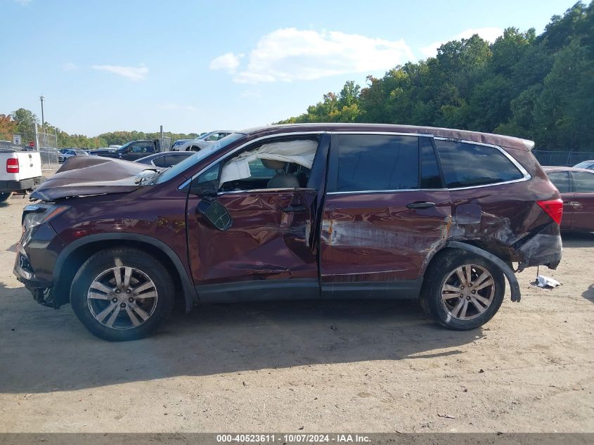 2016 Honda Pilot Lx VIN: 5FNYF5H14GB059446 Lot: 40523611