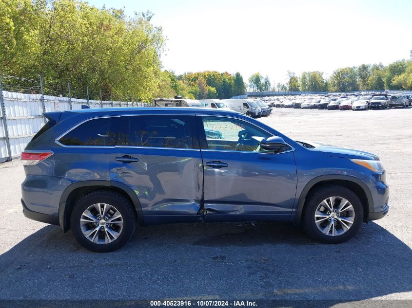 5TDJKRFH4FS106649 2015 Toyota Highlander Xle V6