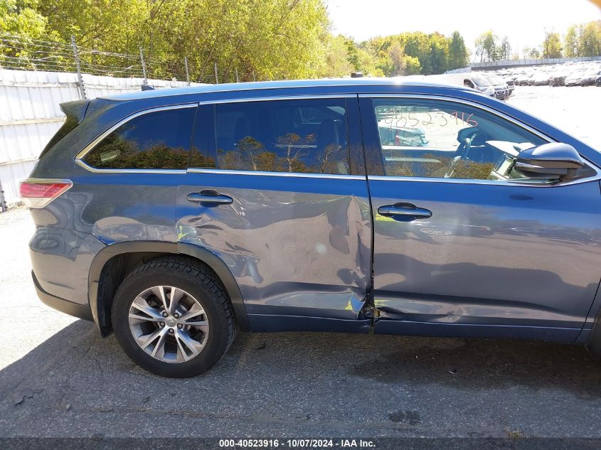 5TDJKRFH4FS106649 2015 Toyota Highlander Xle V6