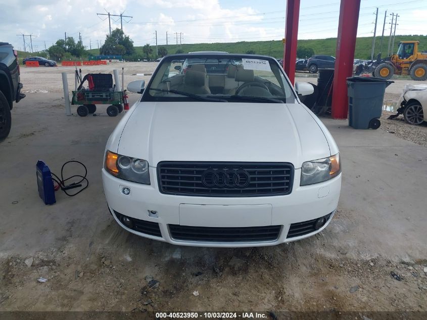 2004 Audi A4 1.8T VIN: WAUAC48H74K004499 Lot: 40523950