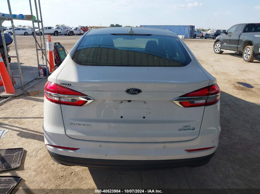 2019 Ford Fusion Hybrid Se VIN: 3FA6P0LU4KR143837 Lot: 40523984