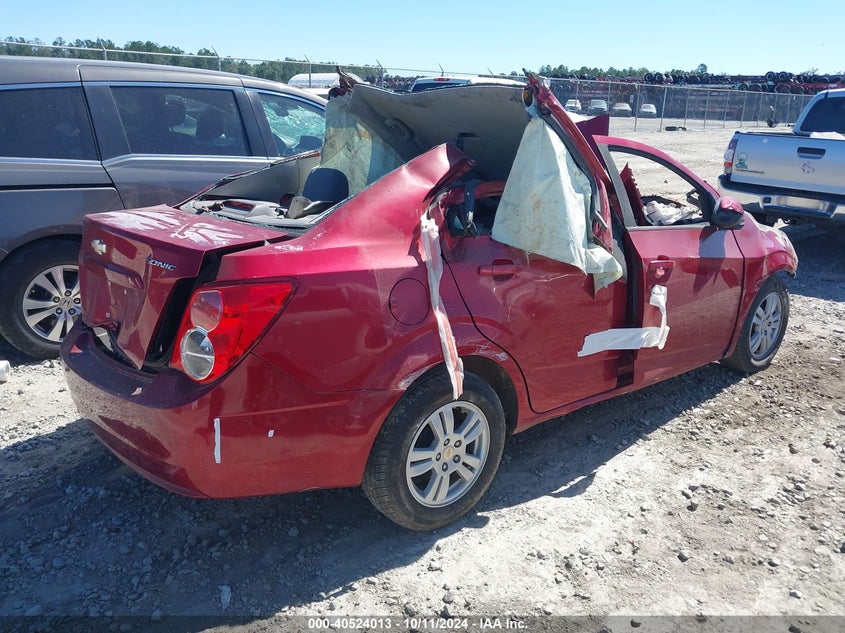 Vin: 1g1jb5sh3c4186833, lot: 41012757, chevrolet sonic 1ls 20124