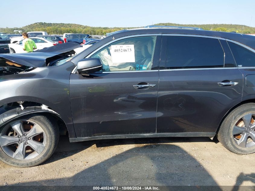 2015 Acura Mdx VIN: 5FRYD3H22FB011752 Lot: 40524673