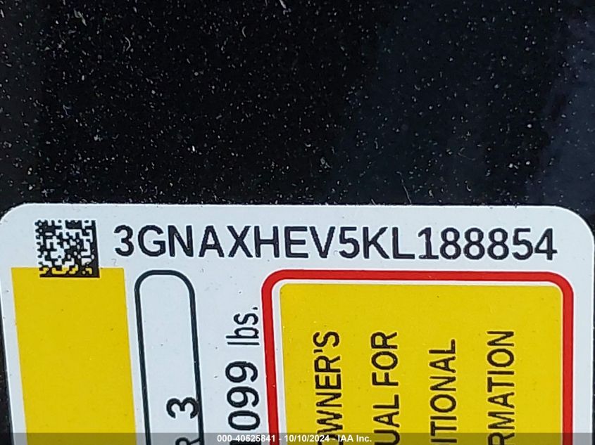 3GNAXHEV5KL188854 2019 Chevrolet Equinox Ls