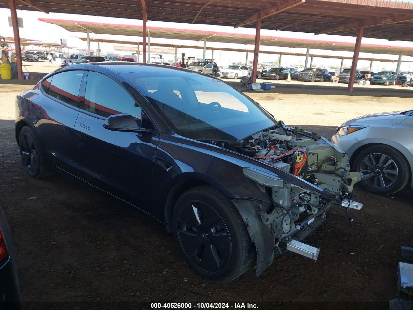 2023 Tesla Model 3 Long Range Dual Motor All-Wheel Drive VIN: 5YJ3E1EB2PF637580 Lot: 40526000