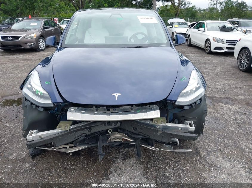 2021 Tesla Model Y Long Range Dual Motor All-Wheel Drive VIN: 5YJYGDEE4MF243120 Lot: 40526001