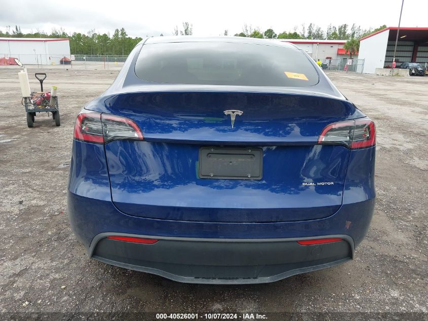 2021 Tesla Model Y Long Range Dual Motor All-Wheel Drive VIN: 5YJYGDEE4MF243120 Lot: 40526001