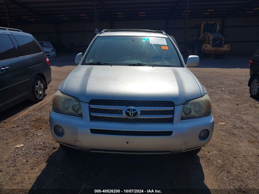 JTEDW21A760005459 2006 Toyota Highlander Hybrid Limited V6