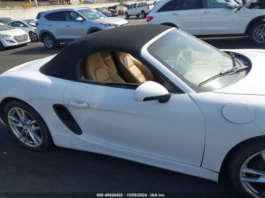 2016 Porsche Boxster VIN: WP0CA2A83GS120562 Lot: 40526402