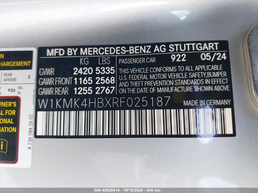 VIN W1KMK4HBXRF025187 2024 Mercedes-Benz CLE 300, 4... no.9