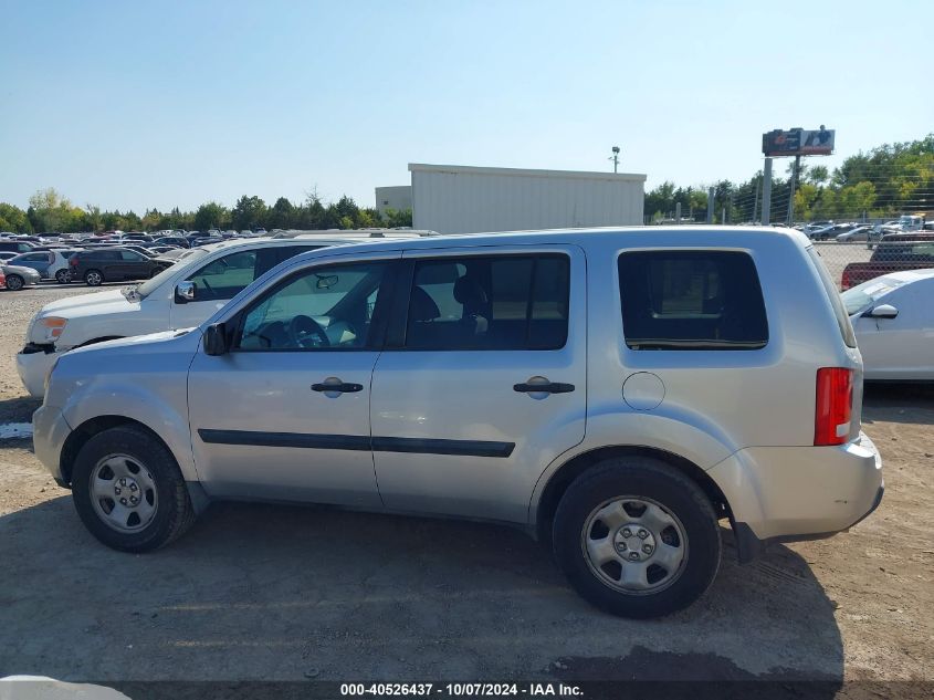 2010 Honda Pilot Lx VIN: 5FNYF3H22AB017698 Lot: 40526437